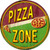 Pizza Zone Novelty Metal Circular Sign C-842