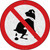 No Dog Poop Novelty Metal Circular Sign C-864