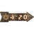 4:20 Bulb Letters Novelty Metal Arrow Sign