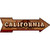 California Bulb Lettering With State Flag Novelty Metal Arrow Sign