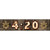 420 Bulb Lettering Novelty Metal Street Sign