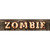 Zombie Bulb Lettering Novelty Metal Street Sign