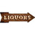 Liquors Bulb Letters Novelty Metal Arrow Sign