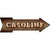 Gasoline Bulb Letters Novelty Metal Arrow Sign