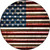 American Flag Novelty Circular Sign C-894