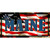 Maine on American Flag Metal Novelty License Plate