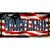 Maryland on American Flag Metal Novelty License Plate