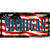 Michigan on American Flag Metal Novelty License Plate