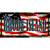 Rhode Island on American Flag Metal Novelty License Plate
