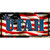 Utah on American Flag Metal Novelty License Plate