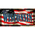 Wisconsin on American Flag Metal Novelty License Plate
