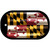 Maryland Corrugated Flag Novelty Dog Tag Necklace DT-11961
