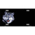 Wolf Offset Metal Novelty License Plate