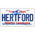 Hertford North Carolina State Novelty Metal License Plate