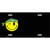 Winking Peace Smiley Offset Metal Novelty License Plate