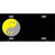 Yin Yang Smiley Offset Metal Novelty License Plate