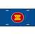 Asean Flag Metal Novelty License Plate