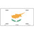 Cyprus Flag Metal Novelty License Plate