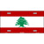 Lebanon Flag Metal Novelty License Plate