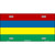 Mauritius Flag Metal Novelty License Plate