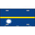 Nauru Flag Metal Novelty License Plate