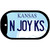N Joy KS Kansas Novelty Metal Dog Tag Necklace DT-6621