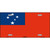 Samoa Flag Metal Novelty License Plate