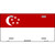 Singapore Flag Metal Novelty License Plate
