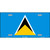 St Lucia Flag Metal Novelty License Plate