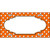 Scallop Orange White Polka Dot Metal Novelty License Plate