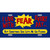 I Live With Fear Metal Novelty License Plate