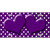 Purple White Polka Dot Center Hearts Metal Novelty License Plate