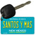 Santos Y Mas Teal New Mexico Novelty Metal Key Chain KC-1535
