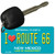 I Love Route 66 Teal New Mexico Novelty Metal Key Chain KC-1539
