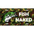 Fish Naked Metal Novelty License Plate