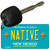 Native Teal New Mexico Novelty Metal Key Chain KC-2794