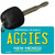 Aggies Teal New Mexico Novelty Metal Key Chain KC-6675
