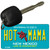 Hot Mama Teal New Mexico Novelty Metal Key Chain KC-6690