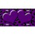 Purple Black Cheetah Purple Center Hearts Metal Novelty License Plate