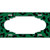 Green Black Cheetah Scallop Metal Novelty License Plate