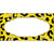 Yellow Black Cheetah Scallop Metal Novelty License Plate