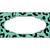 Mint Black Cheetah Scallop Metal Novelty License Plate