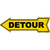 Detour to the Left Novelty Metal Arrow Sign