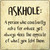 Askhole Definition Novelty Metal Square Sign