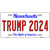 Trump 2024 Massachusetts Novelty Metal License Plate