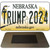 Trump 2024 Nebraska Novelty Metal Magnet M-12242