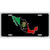 Mexico Outline with Flag Metal Novelty License Plate