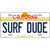 Surf Dude California Novelty Metal License Plate