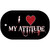 I Love My Attitude Novelty Metal Dog Tag Necklace DT-409