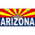 Arizona Flag White Arizona Metal Novelty License Plate Sign